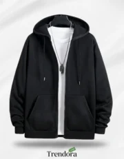 Unisex Blank Zip-Up Hoodie – Printable Template for Custom Designs - Image 4