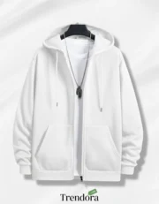Unisex Blank Zip-Up Hoodie – Printable Template for Custom Designs