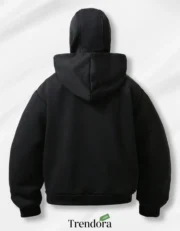 Unisex Zip-Up Hoodie with Built-In Mask – Blank Printable Template - Image 2