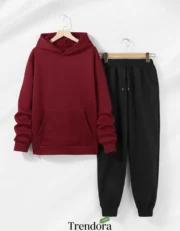 Unisex Blank Fleece Hoodie & Jogger Set – Printable Template for Custom Designs - Image 4