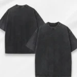 Unisex Washed Black Oversize T-Shirt – Blank Printable Template