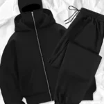 Fermuarlı Kapüşonlu Sweatshirt ve Eşofman Altı Takımı – Minimal Stil