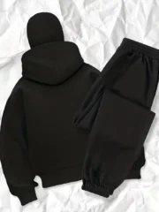 Fermuarlı Kapüşonlu Sweatshirt ve Eşofman Altı Takımı – Minimal Stil - Görsel 2
